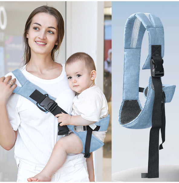 Vue arrière d'un porte-bébé montrant les sangles ajustables