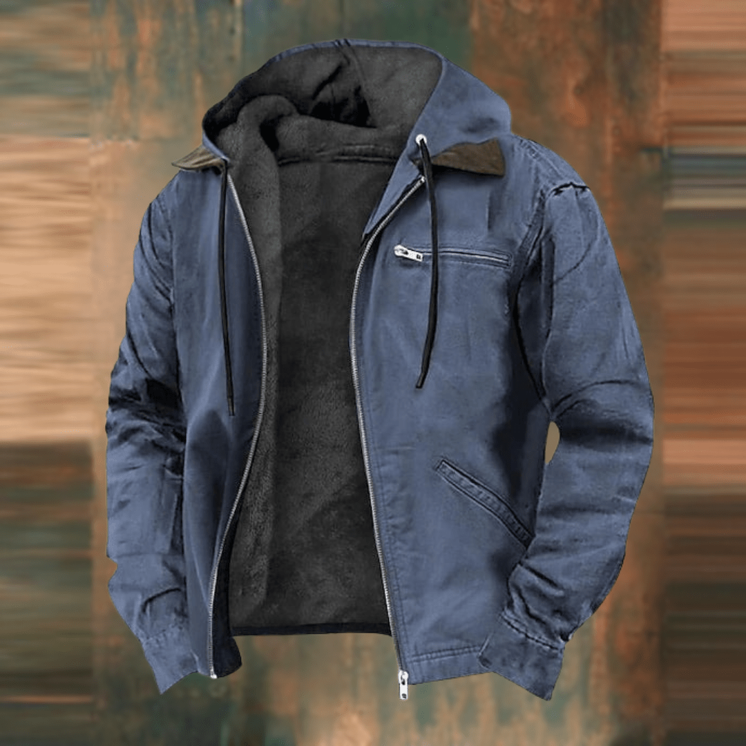 Veste bomber homme avec capuche et poches zippées