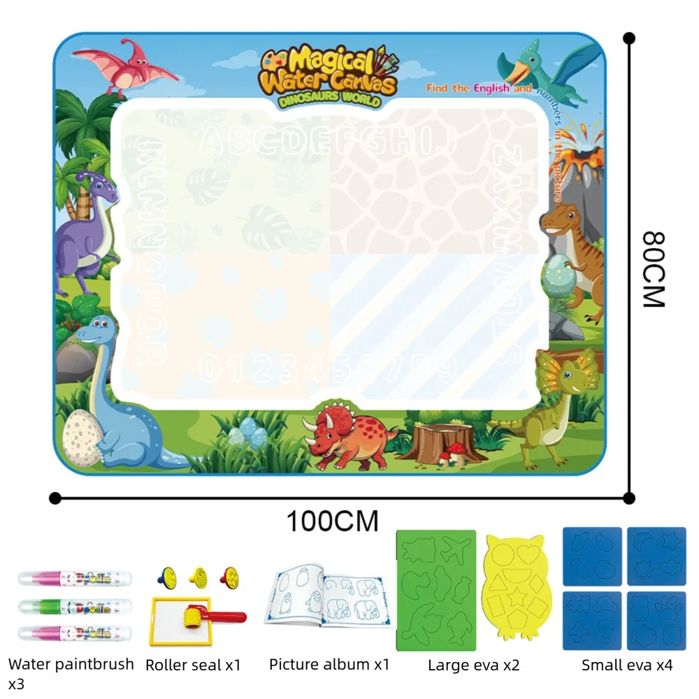 Tapis de dessin à eau avec sac à dos pour transport facile