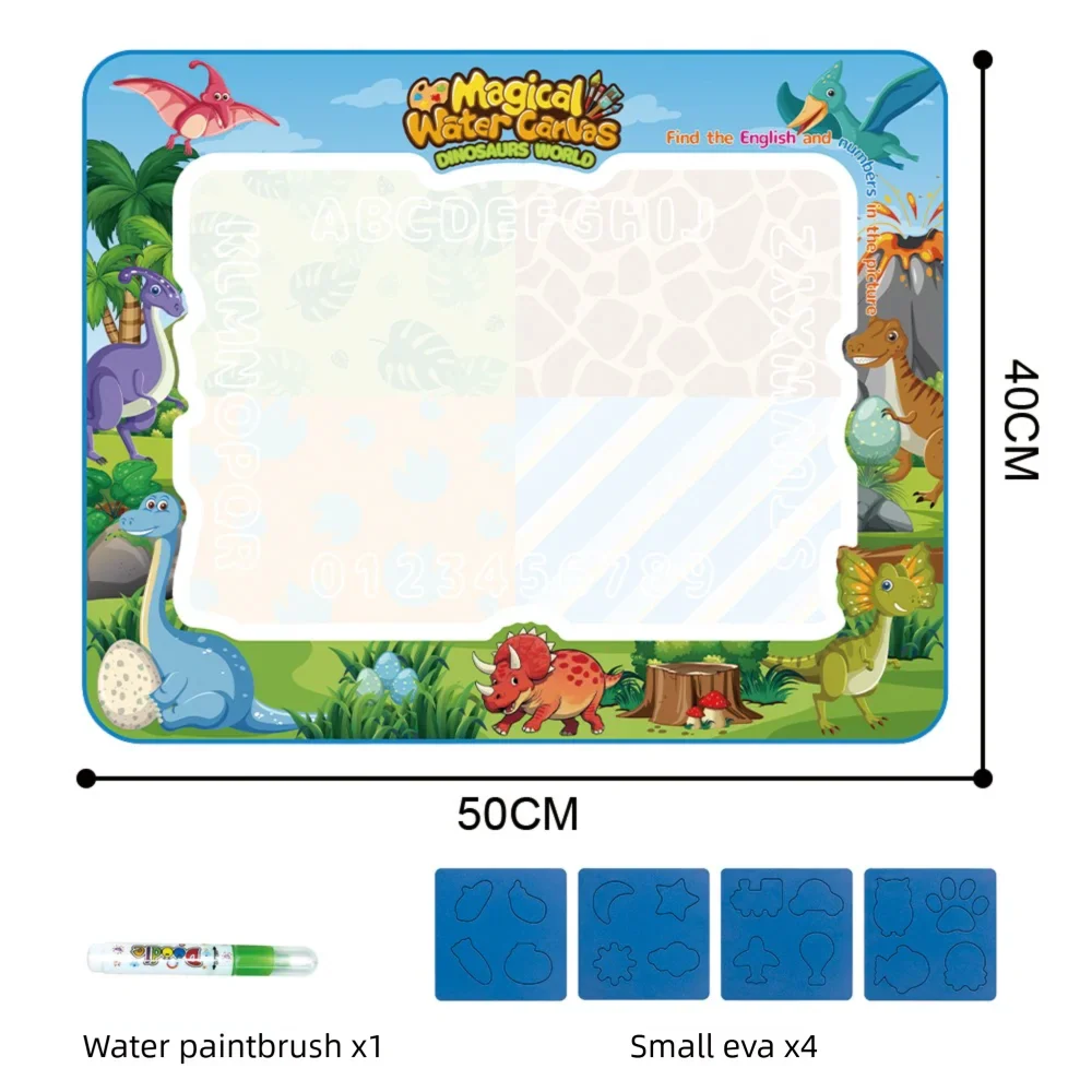 Tapis de dessin à eau avec accessoires inclus en arrière-plan