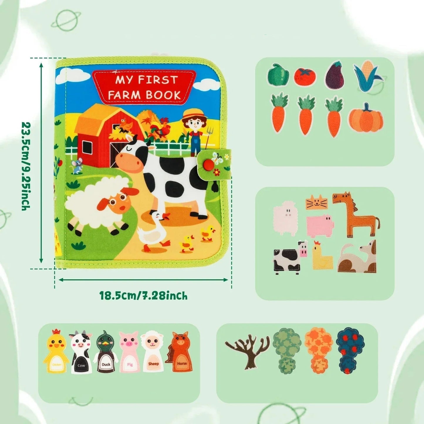 Illustration d'une vache et d'un cochon dans le livre