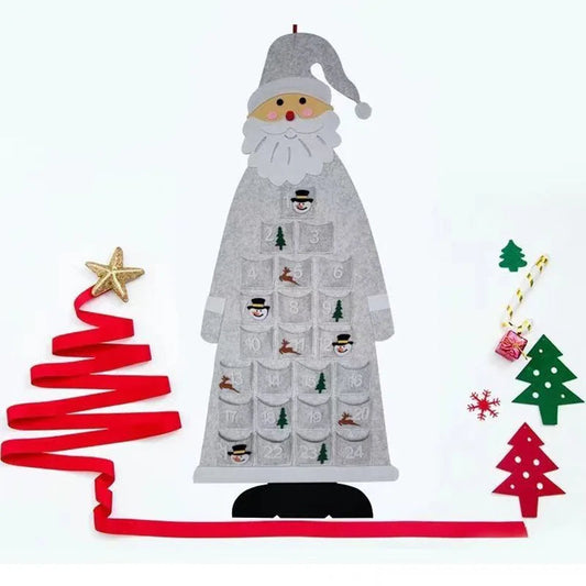 Design festif du Père Noël sur calendrier mural