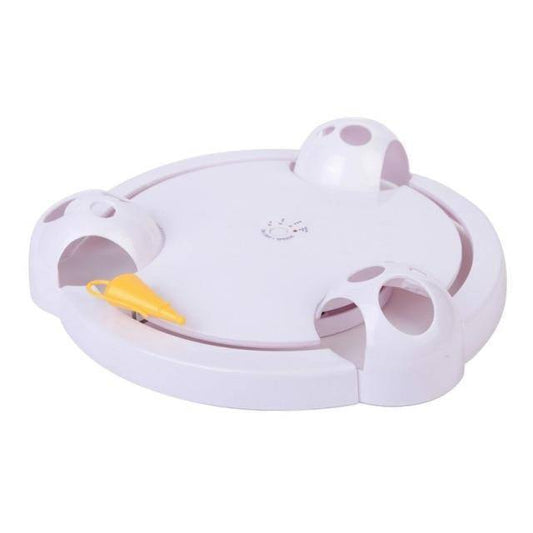 Vue latérale du jouet pour chats en plastique durable