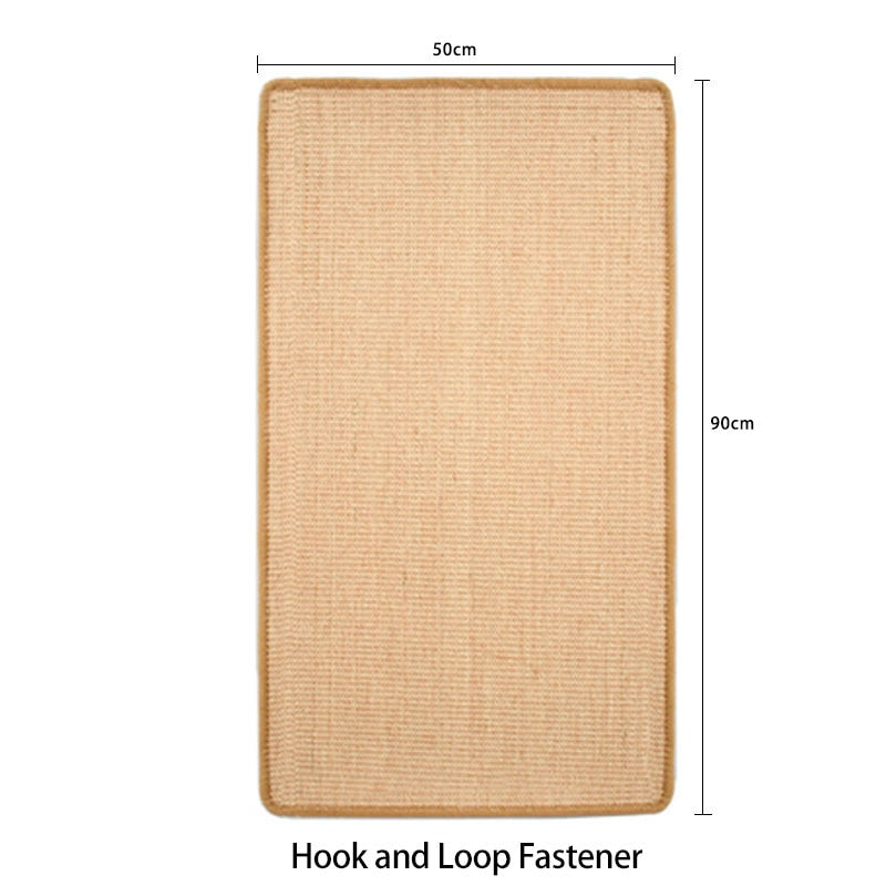 Comparaison de tailles de tapis à griffer sur un sol