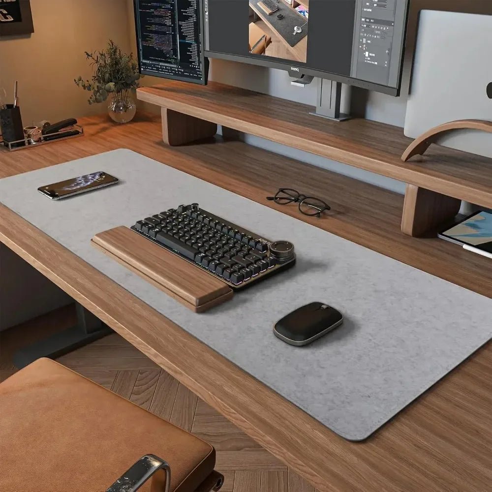Tapis de bureau absorbant l'humidité, en cours de séchage