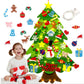 Arbre de Noël en feutre avec décorations colorées