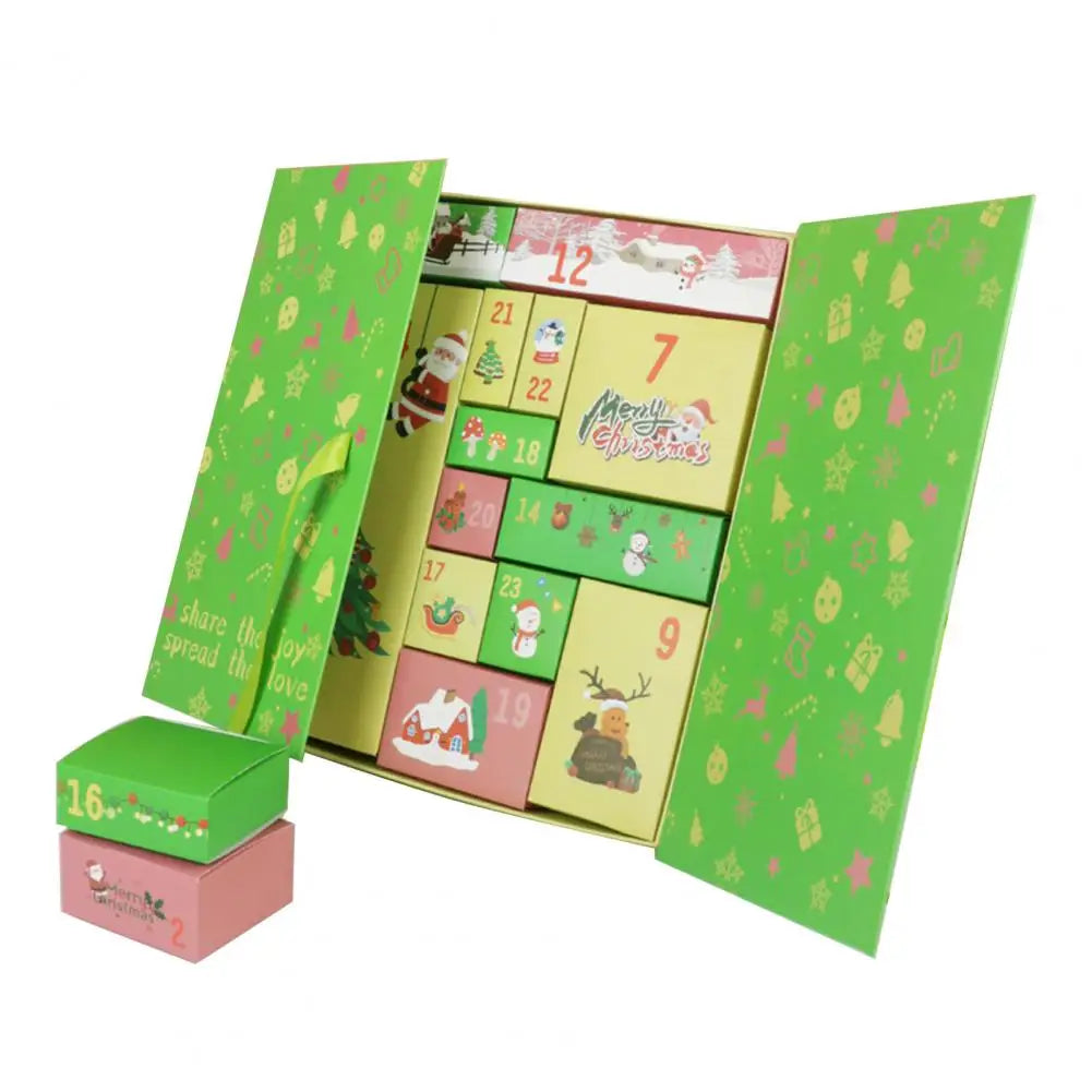 Boîtes du calendrier avec motifs de Noël colorés