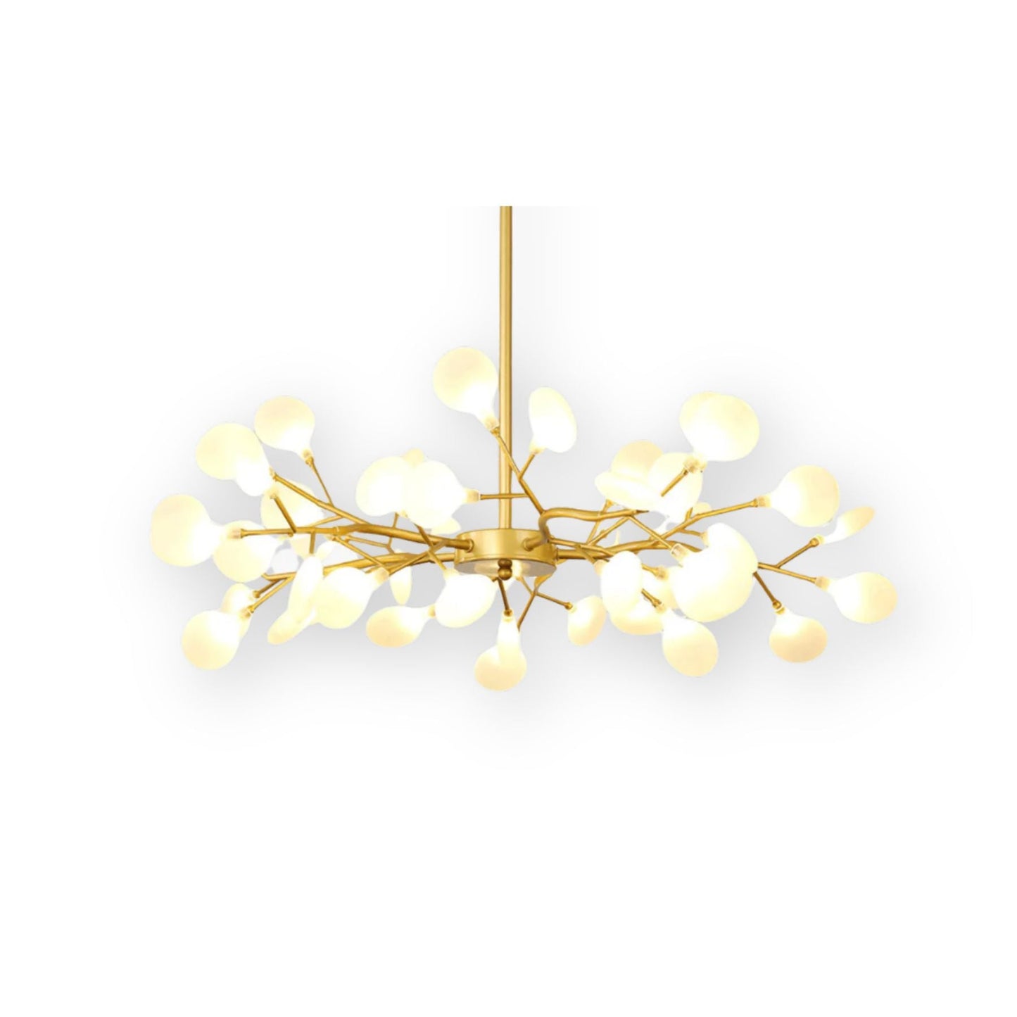 Lampe suspendue avec bras organiques en acrylique blanc