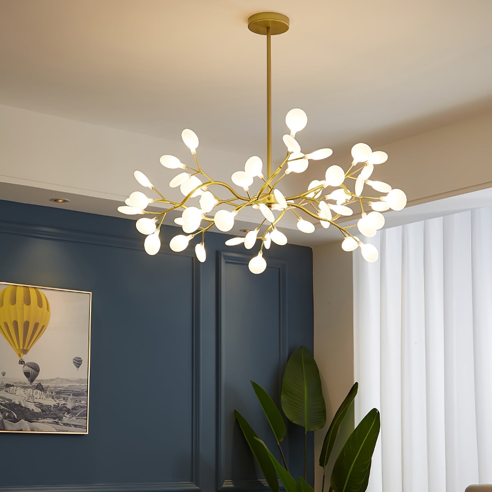 Vue rapprochée des têtes de lampe en acrylique blanc