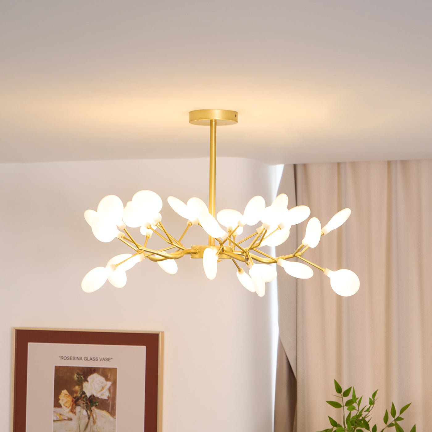 Lampe design naturel avec lumière LED chaude