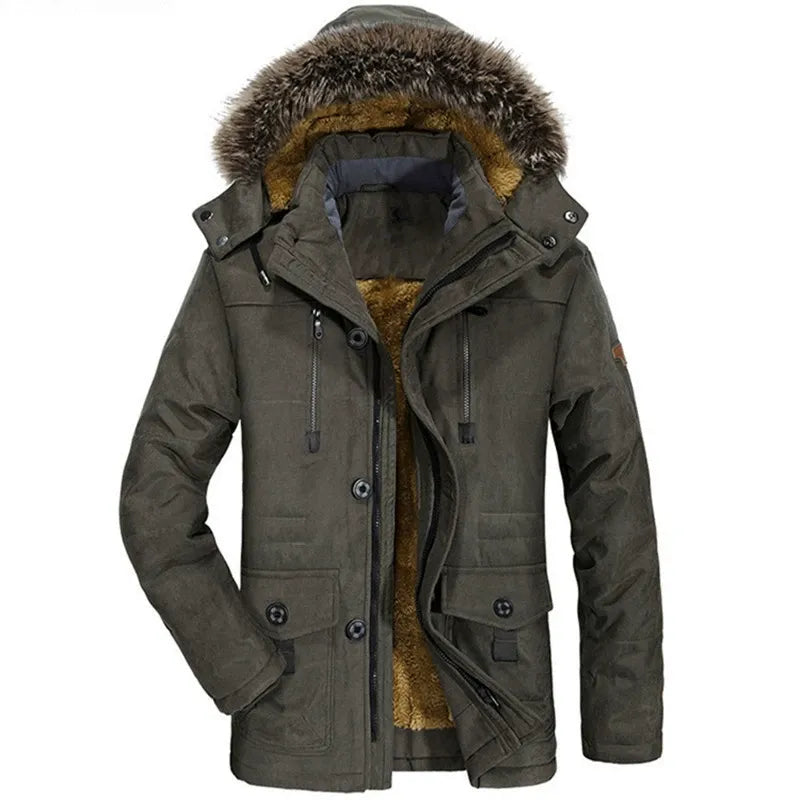 Détail de la doublure intérieure en peluche de la parka