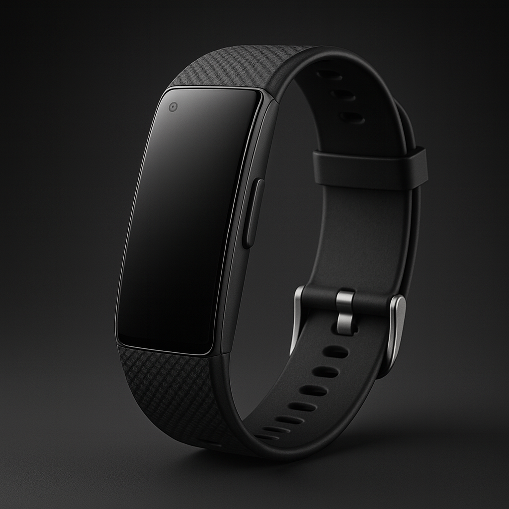 Gros plan sur le bracelet TPU de la montre fitness