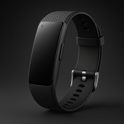 Gros plan sur le bracelet TPU de la montre fitness