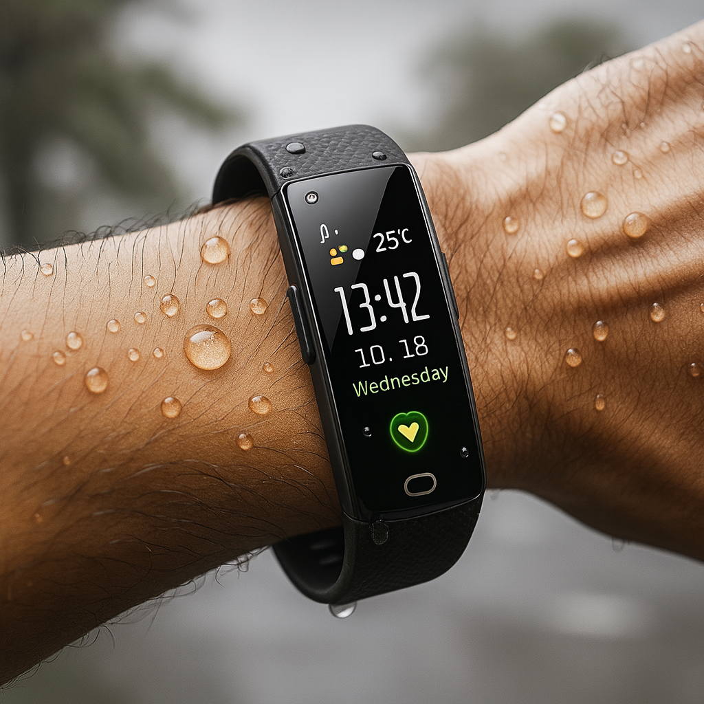 Montre fitness avec bracelet TPU et écran allumé