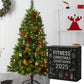 Calendrier festif accroché dans une salle de gym moderne