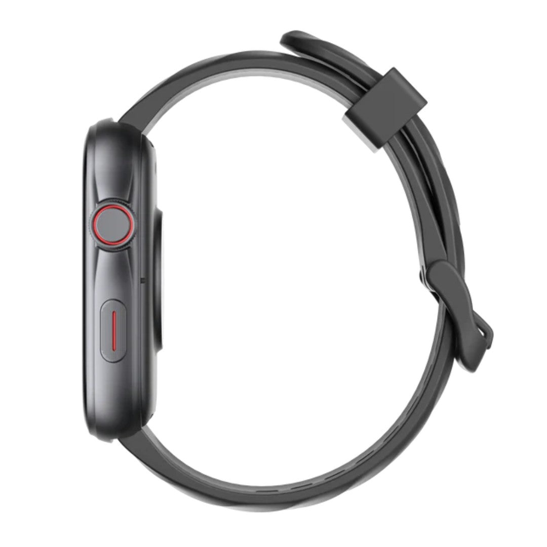 Vue latérale d'une montre sportive avec bracelet ajustable