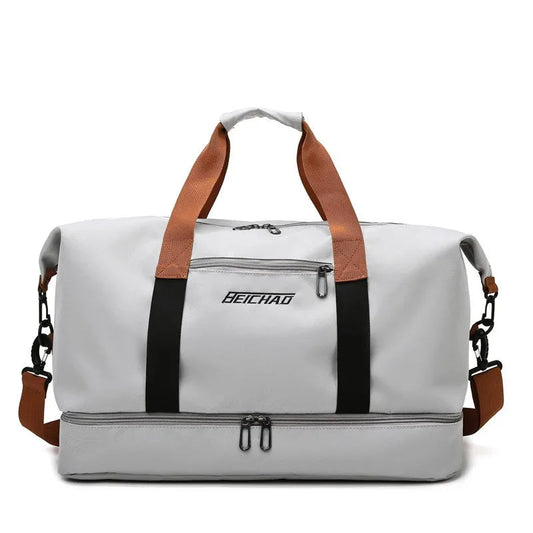 Détail du tissu durable et élégant du sac de sport