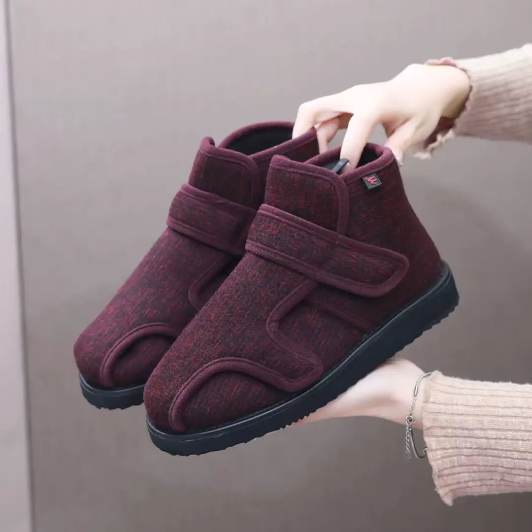 Chaussures ouvertes montrant la doublure douce et chaude