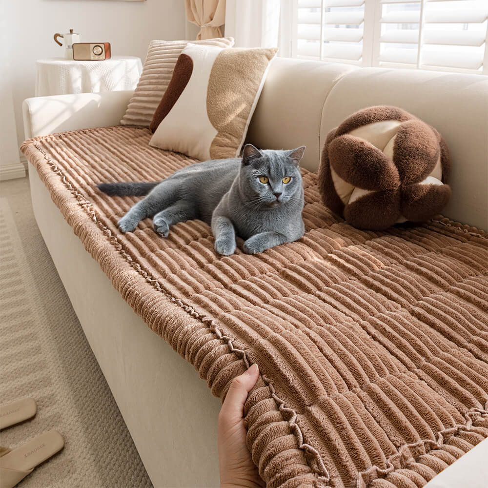 Gros plan sur la texture douce du tapis en flanelle