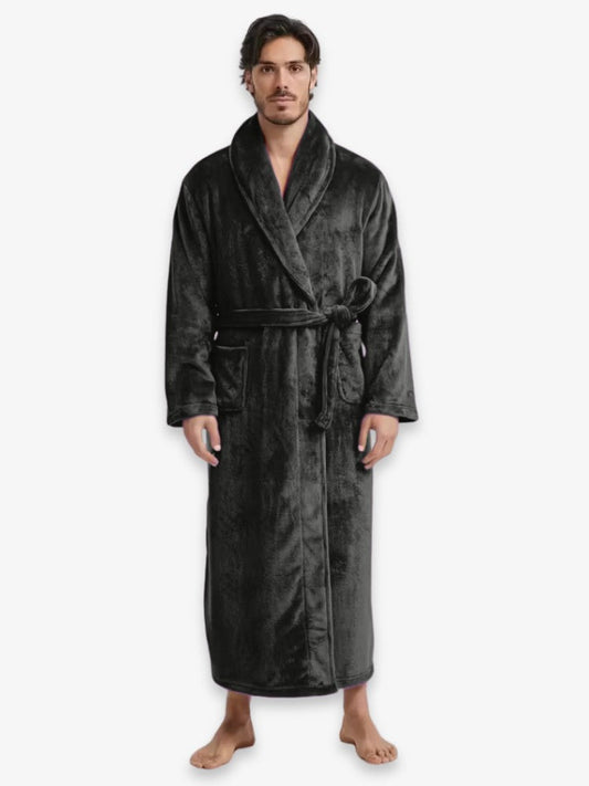 Peignoir en microfleece sur fond neutre, vue complète