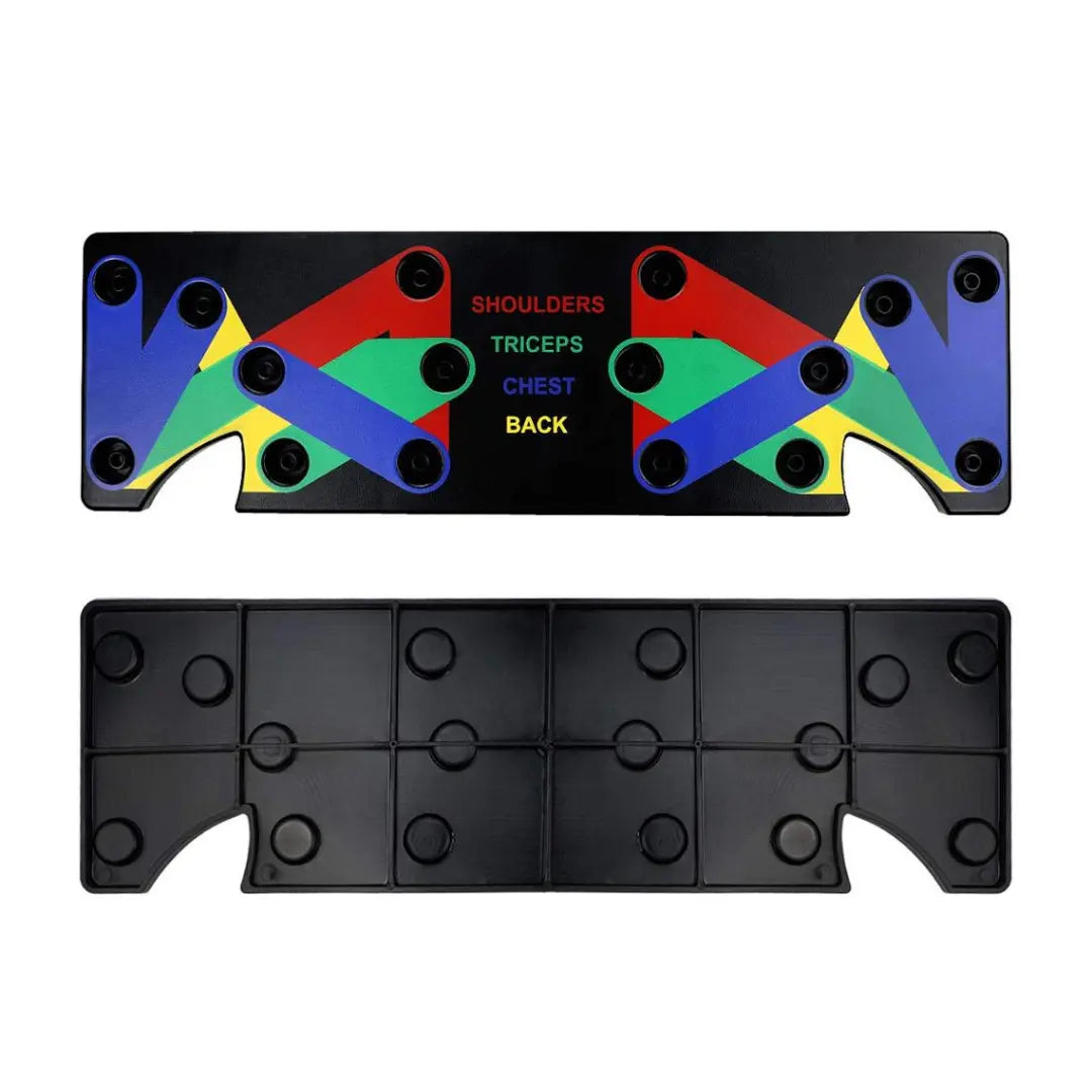 Vue de dessus de la planche de pompes avec positions multiples