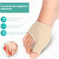 Vue latérale du correcteur hallux valgus sur un pied