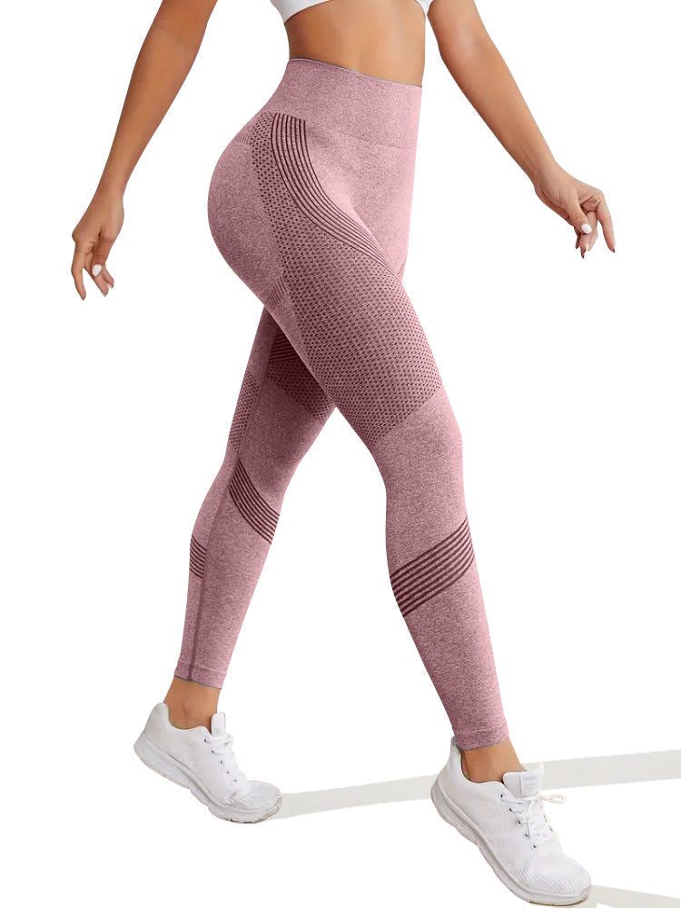 Gros plan sur le tissu hyper stretch des leggings