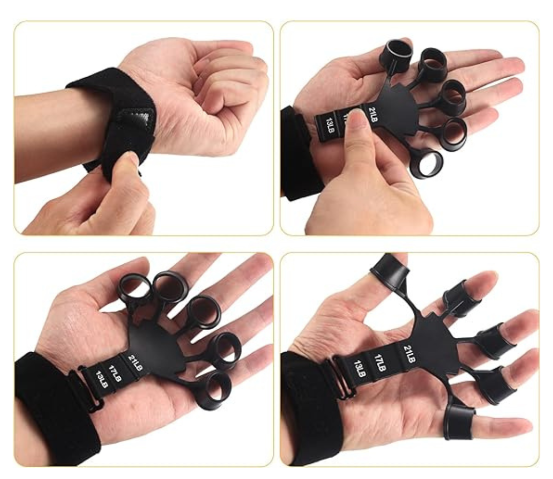 Entraîneur de doigts en silicone avec résistance ajustable