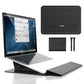 Housse rouge avec fonction de support pour ordinateur portable