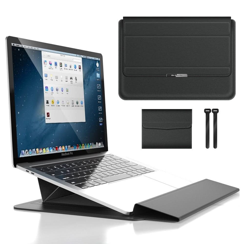 Housse rouge avec fonction de support pour ordinateur portable