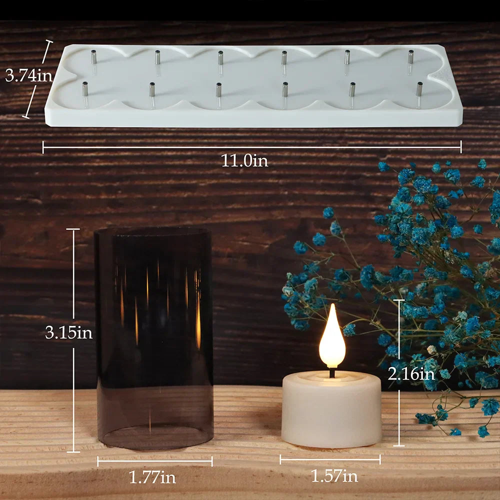 Ensemble de bougies LED créant une ambiance chaleureuse