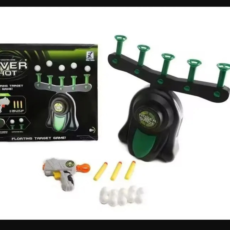 Vue rapprochée des tubes verticaux et balles en suspension