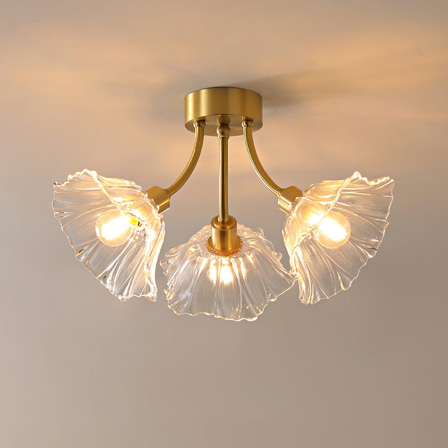 Lampe de plafond avec huit points lumineux