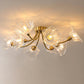 Vue de dessus de la lampe en forme de fleur