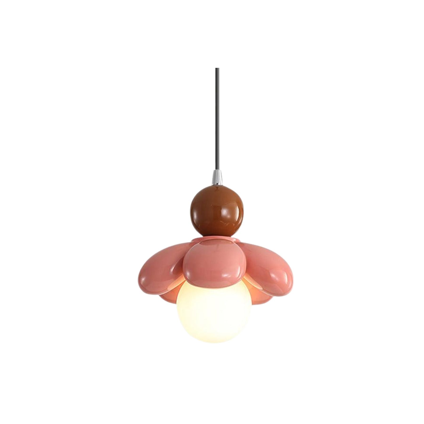 Lampe suspendue en résine en forme de fleur colorée