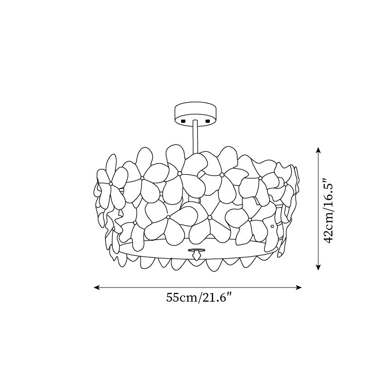 Lampe de plafond avec design floral élégant