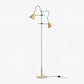 Lampe de sol en métal avec bras ajustables et lumière chaude