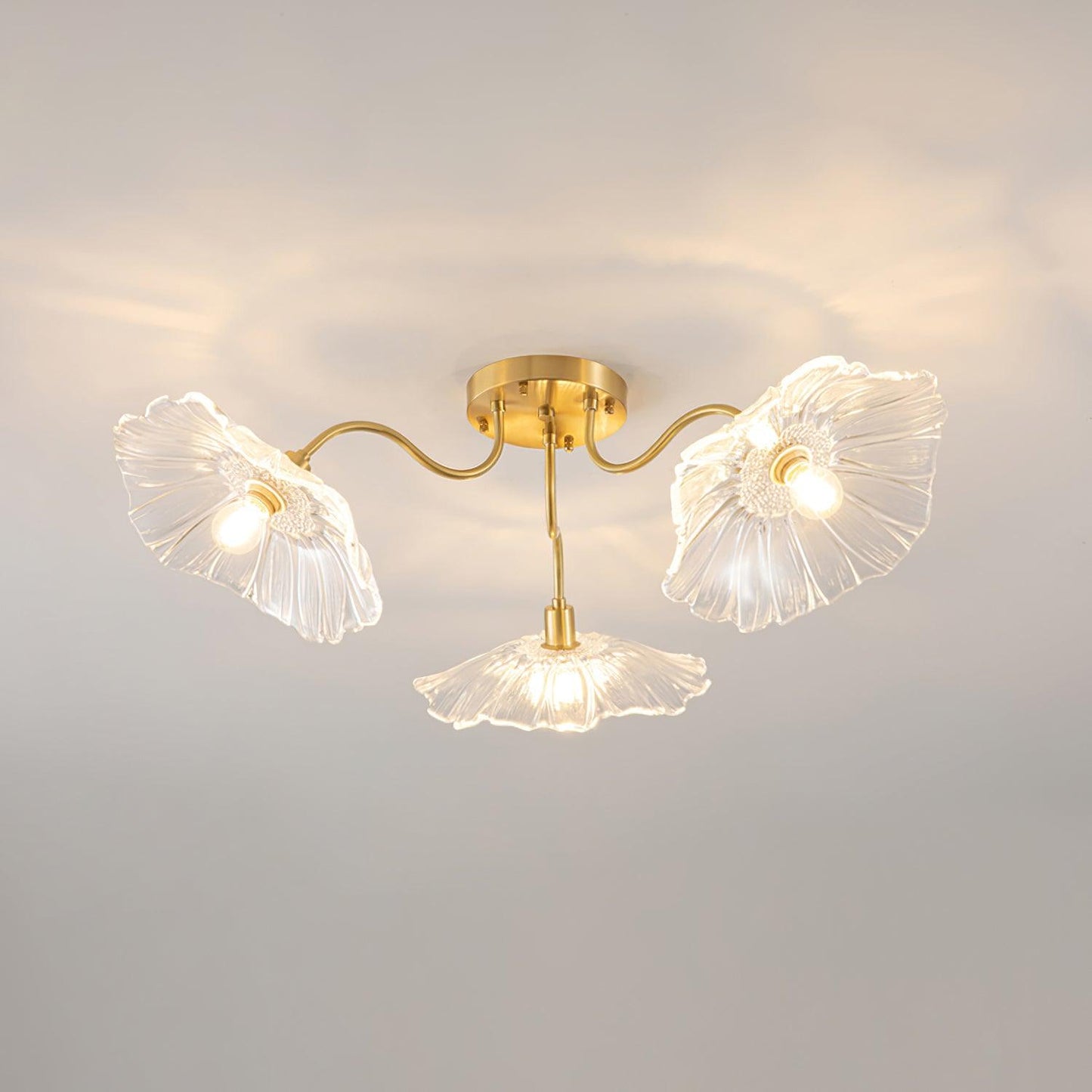 Lampe suspendue avec design floral, lumière douce