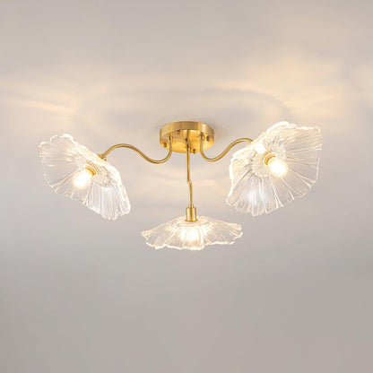 Lampe suspendue avec design floral, lumière douce