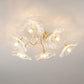 Lampe de plafond avec verre travaillé, design artistique