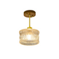 Lampe de plafond élégante avec détails en verre et bois