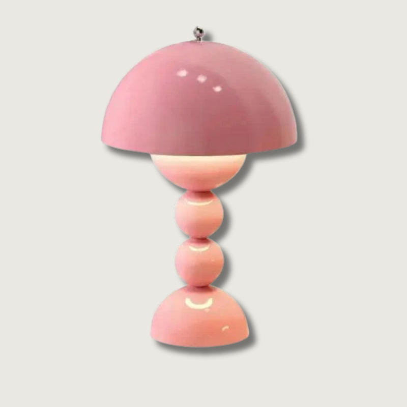 Lampe florale moderne sur une table en bois clair