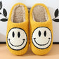 Chaussons d'hiver avec intérieur doux et motif souriant