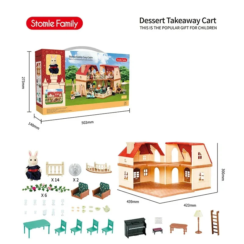 Vue générale de la cuisine miniature avec accessoires variés