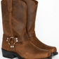 Vue de profil des bottes en cuir imperméable pour hommes