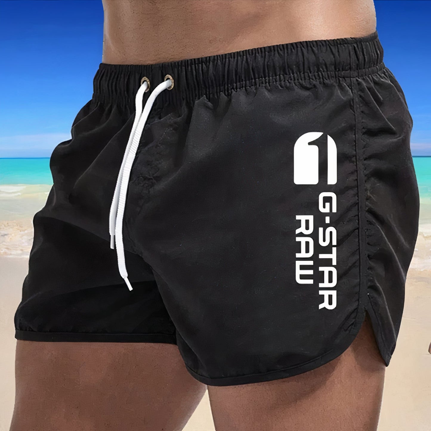 Détail du tissu à séchage rapide du maillot de bain