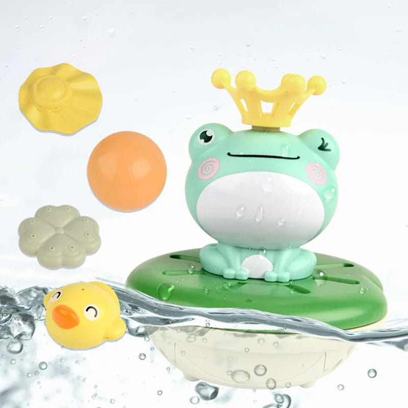Jouet grenouille avec jet d'eau doux et visage souriant