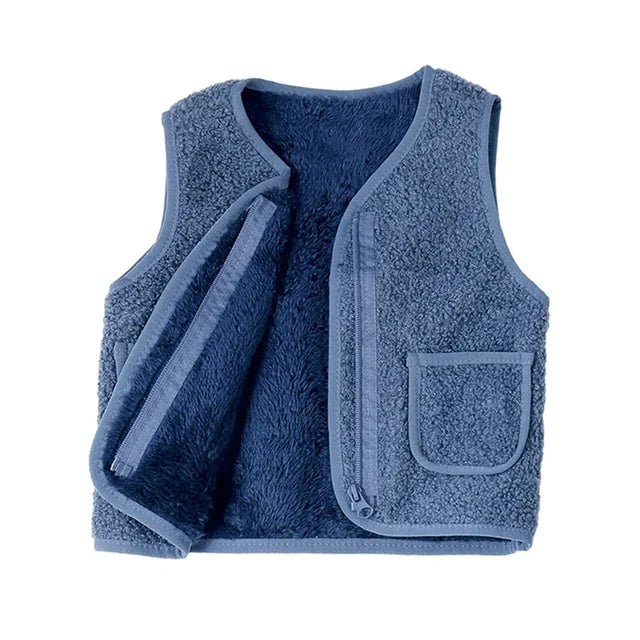 Gilet teddy avec doublure intérieure visible