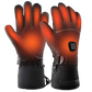 Gants chauffants noirs avec réglage de température visible