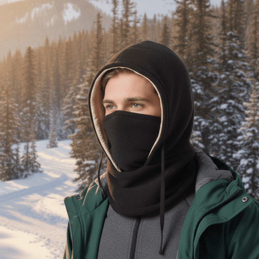 Vue complète du bonnet d'hiver avec toutes ses caractéristiques